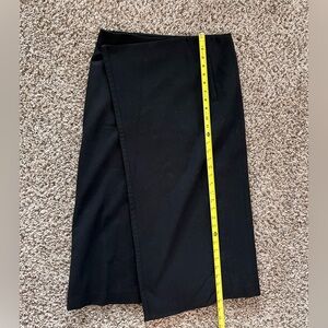 Vintage Eddie Bauer Classic Black Wool Wrap Skirt‎ Petite 6